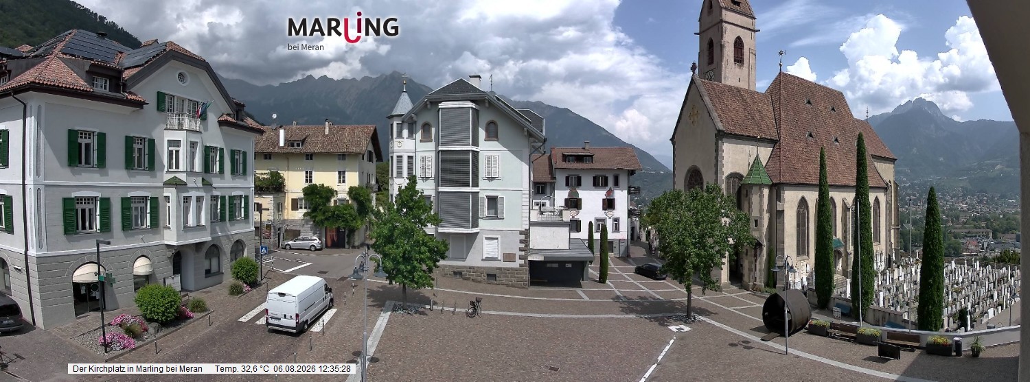 Archiv Foto Webcam Pfarrkirche Maria Himmelfahrt Marling