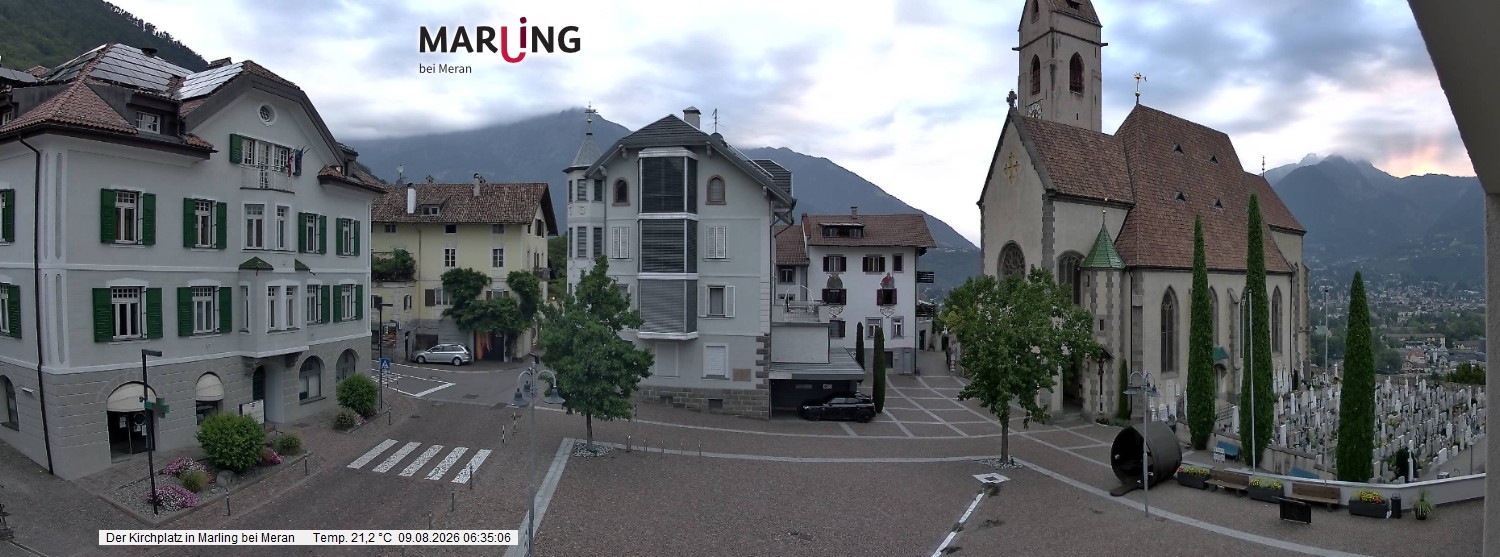 Archiv Foto Webcam Pfarrkirche Maria Himmelfahrt Marling