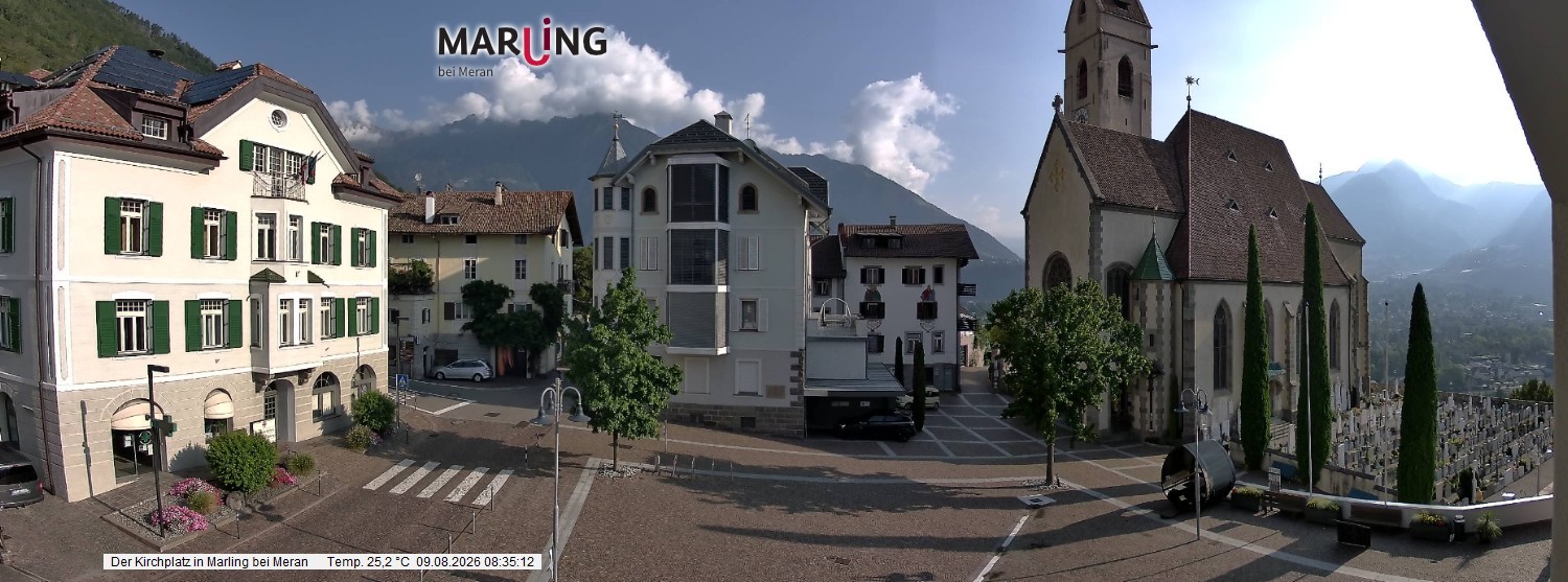 Archiv Foto Webcam Pfarrkirche Maria Himmelfahrt Marling