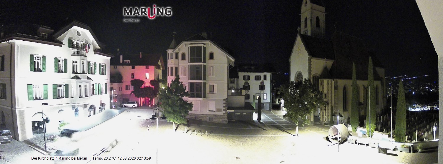 Archiv Foto Webcam Pfarrkirche Maria Himmelfahrt Marling