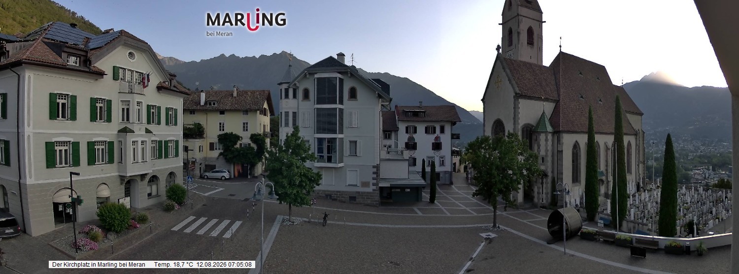 Archiv Foto Webcam Pfarrkirche Maria Himmelfahrt Marling