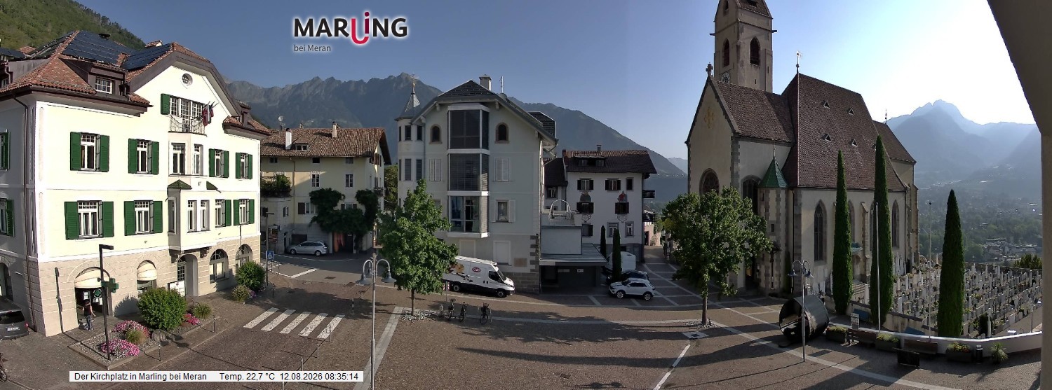 Archiv Foto Webcam Pfarrkirche Maria Himmelfahrt Marling