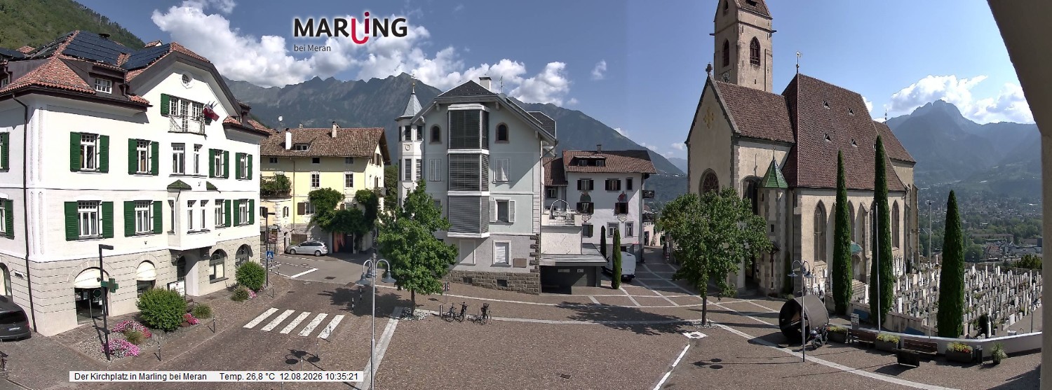 Archiv Foto Webcam Pfarrkirche Maria Himmelfahrt Marling