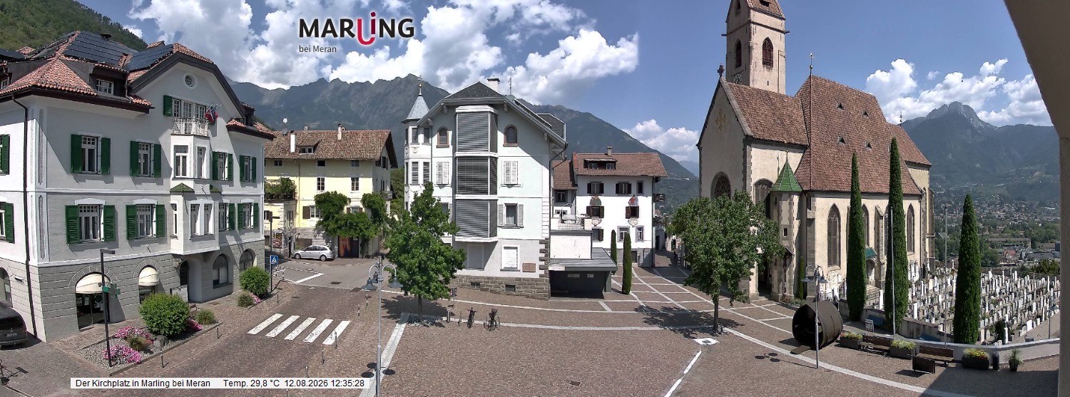 Archiv Foto Webcam Pfarrkirche Maria Himmelfahrt Marling