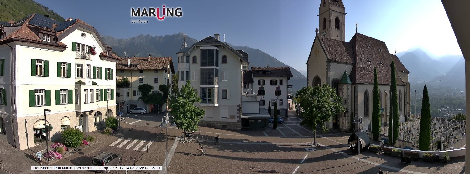 Archived image Webcam Marling - Piazza Chiesa