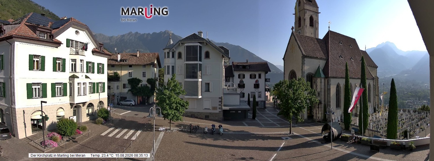 Archiv Foto Webcam Pfarrkirche Maria Himmelfahrt Marling