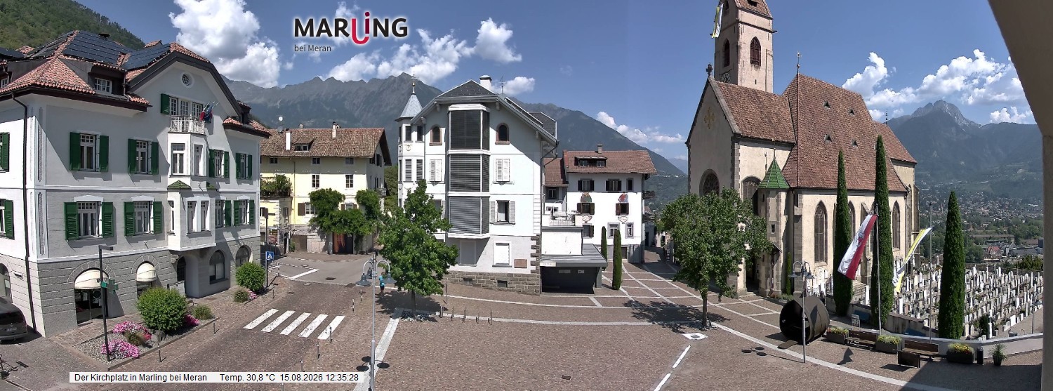 Archiv Foto Webcam Pfarrkirche Maria Himmelfahrt Marling