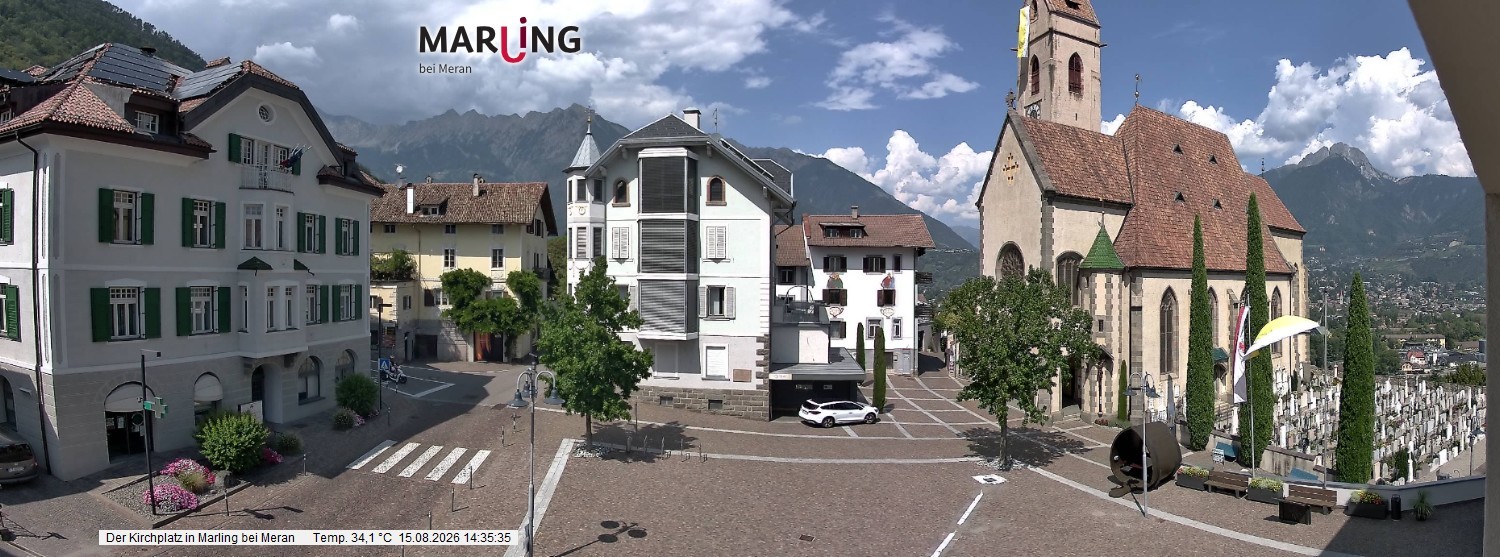 Archiv Foto Webcam Pfarrkirche Maria Himmelfahrt Marling