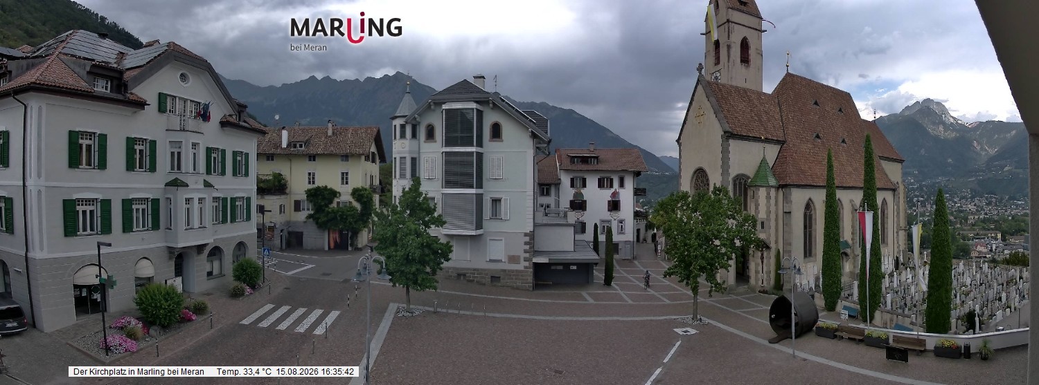 Archiv Foto Webcam Pfarrkirche Maria Himmelfahrt Marling