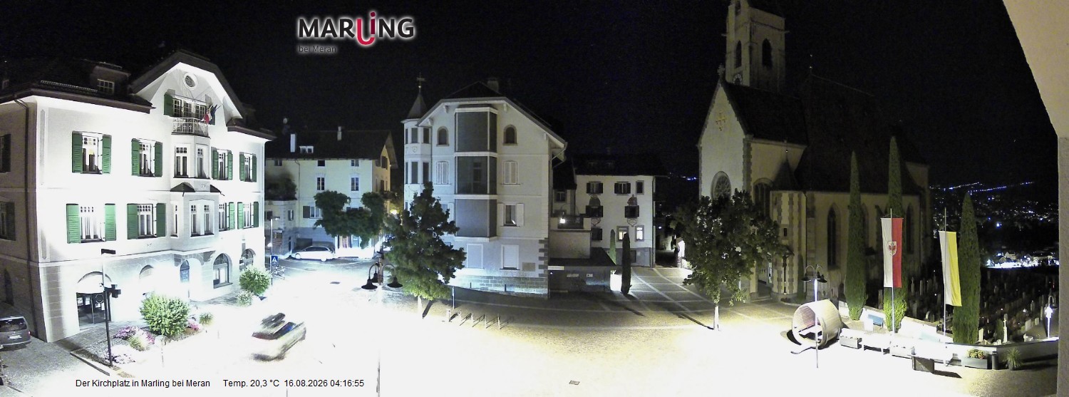 Archived image Webcam Marling - Piazza Chiesa