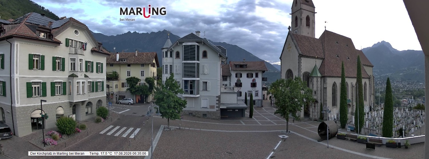 Archiv Foto Webcam Pfarrkirche Maria Himmelfahrt Marling