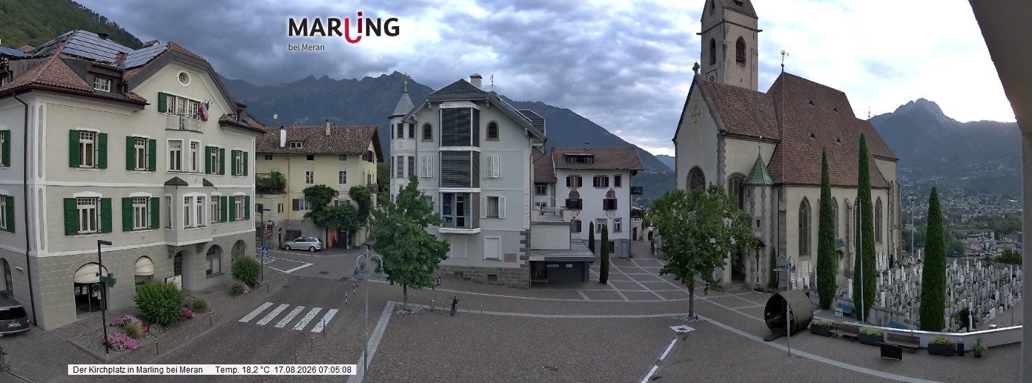 Archiv Foto Webcam Pfarrkirche Maria Himmelfahrt Marling