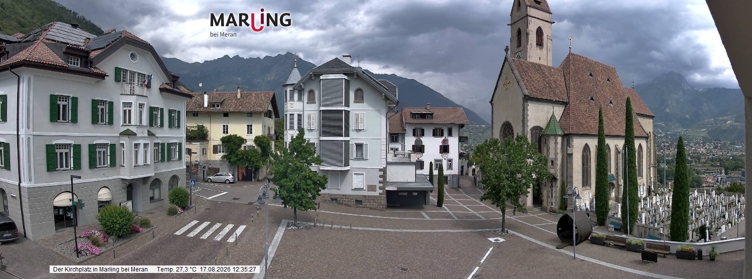 Archiv Foto Webcam Pfarrkirche Maria Himmelfahrt Marling