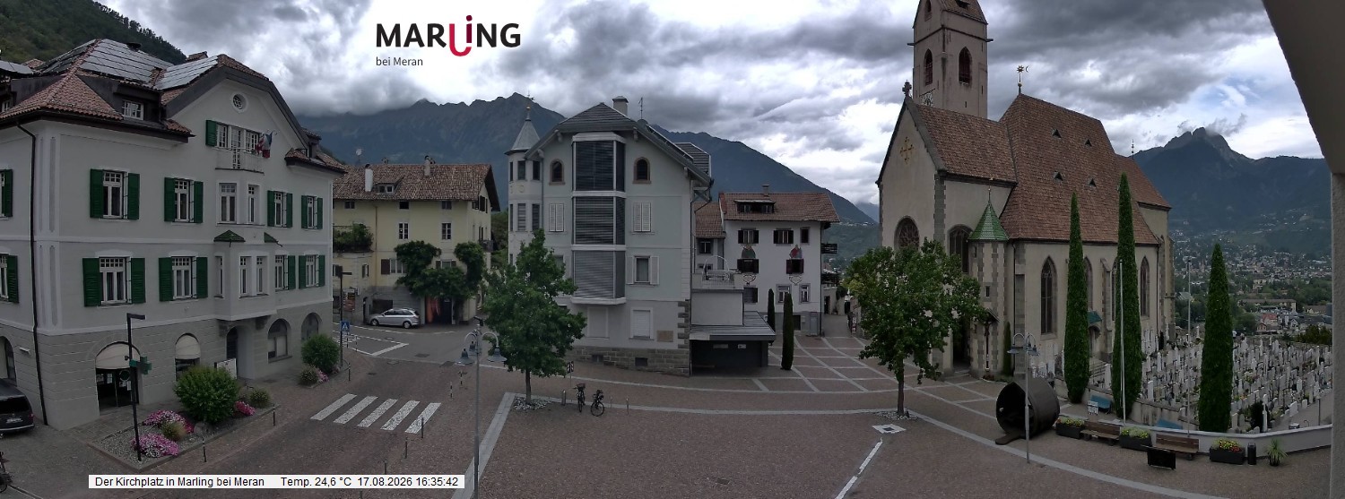 Archiv Foto Webcam Pfarrkirche Maria Himmelfahrt Marling