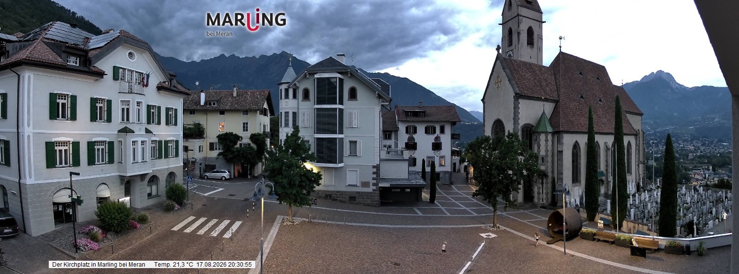 Archiv Foto Webcam Pfarrkirche Maria Himmelfahrt Marling