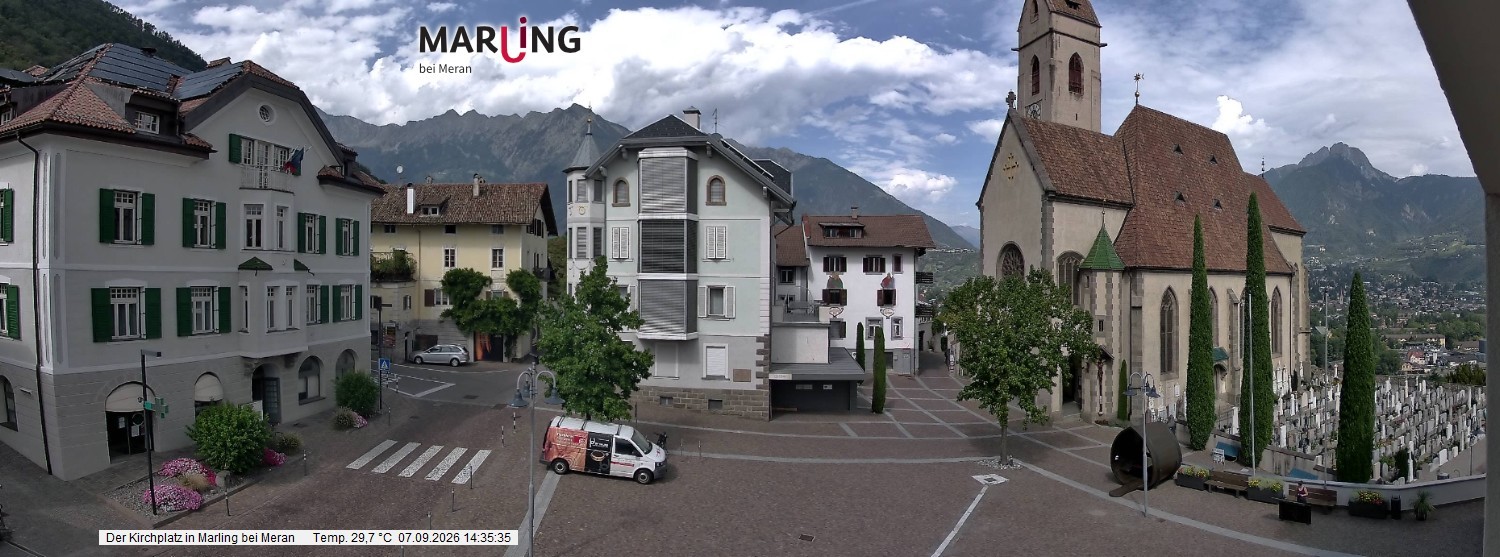 Archiv Foto Webcam Pfarrkirche Maria Himmelfahrt Marling