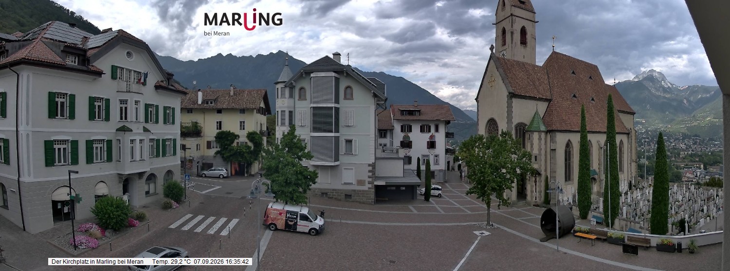 Archiv Foto Webcam Pfarrkirche Maria Himmelfahrt Marling