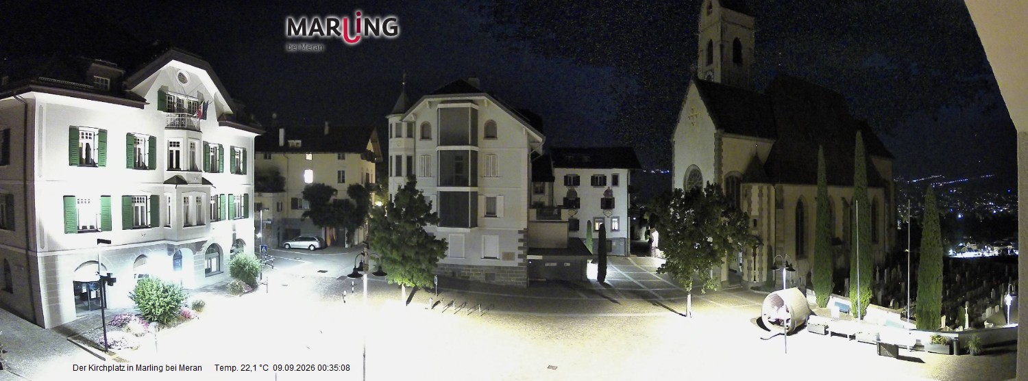 Archiv Foto Webcam Pfarrkirche Maria Himmelfahrt Marling