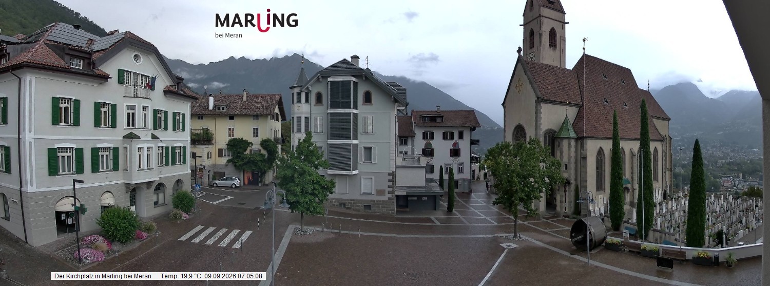 Archiv Foto Webcam Pfarrkirche Maria Himmelfahrt Marling