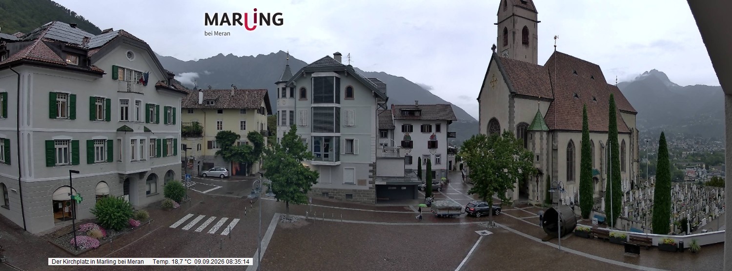 Archiv Foto Webcam Pfarrkirche Maria Himmelfahrt Marling