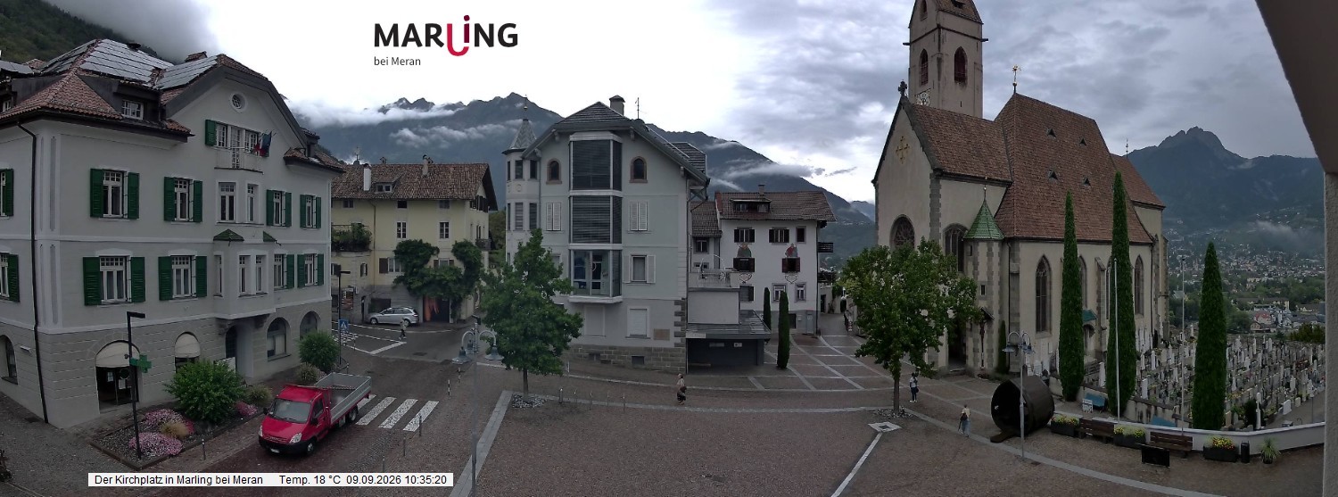 Archiv Foto Webcam Pfarrkirche Maria Himmelfahrt Marling