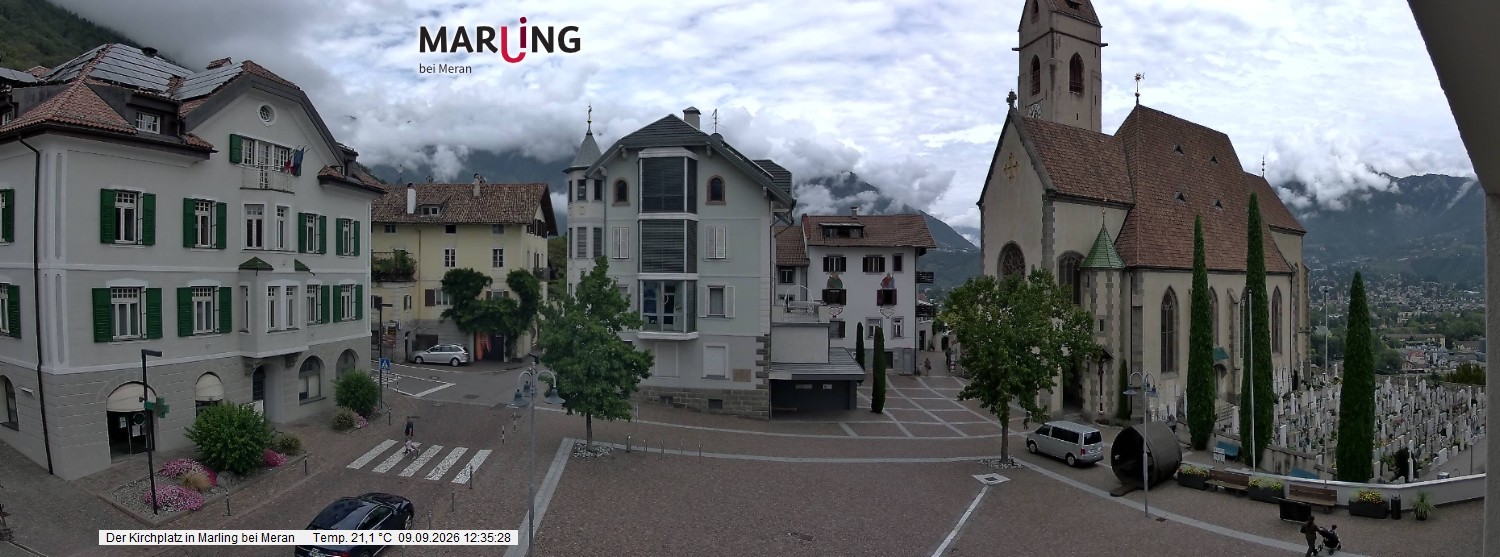 Archiv Foto Webcam Pfarrkirche Maria Himmelfahrt Marling