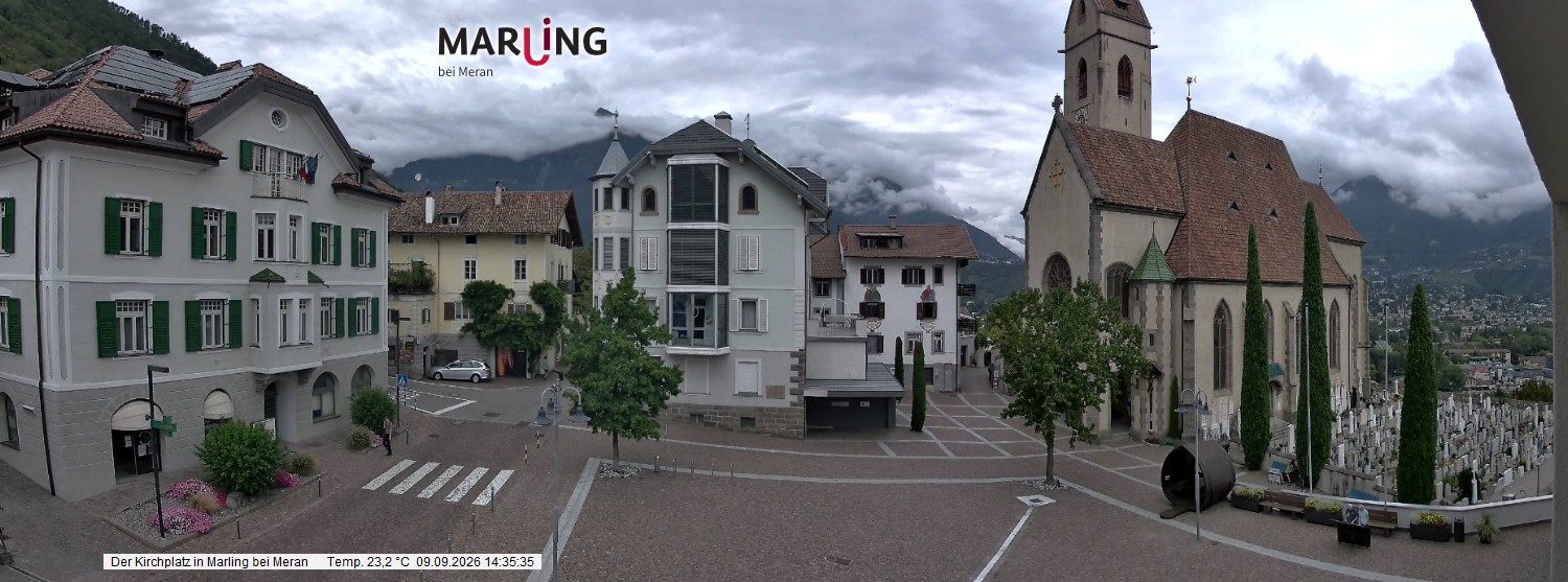 Archiv Foto Webcam Pfarrkirche Maria Himmelfahrt Marling
