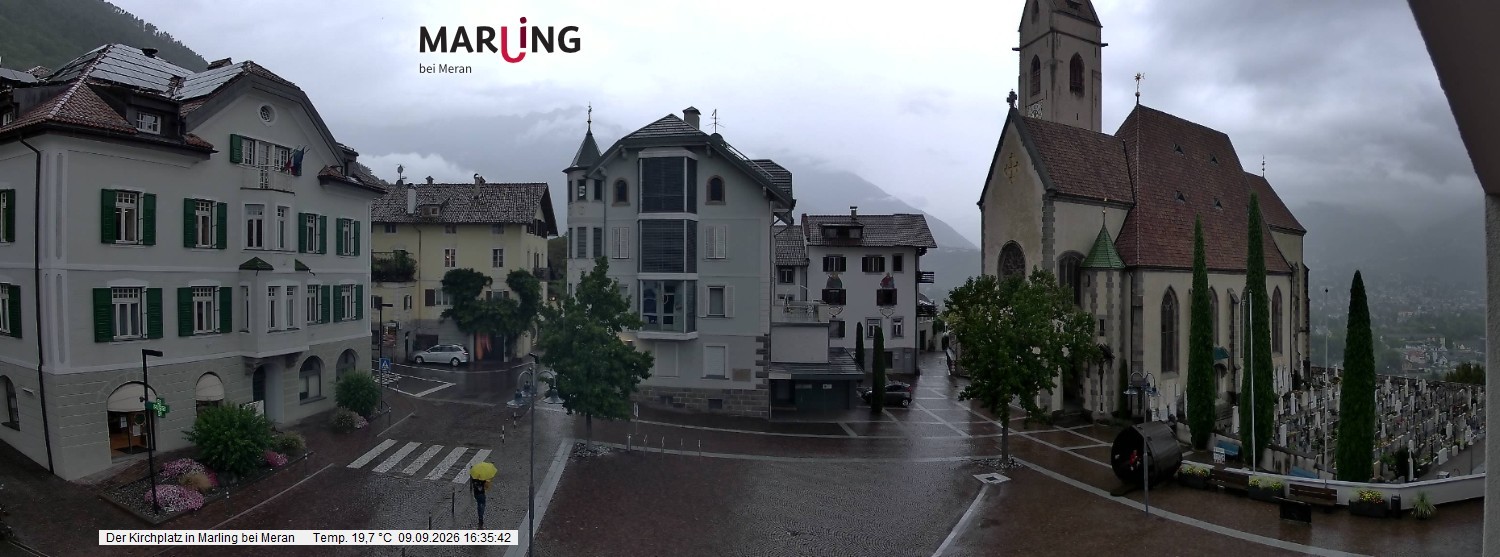 Archiv Foto Webcam Pfarrkirche Maria Himmelfahrt Marling
