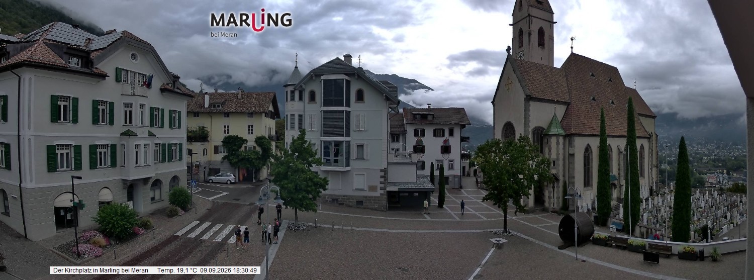 Archiv Foto Webcam Pfarrkirche Maria Himmelfahrt Marling