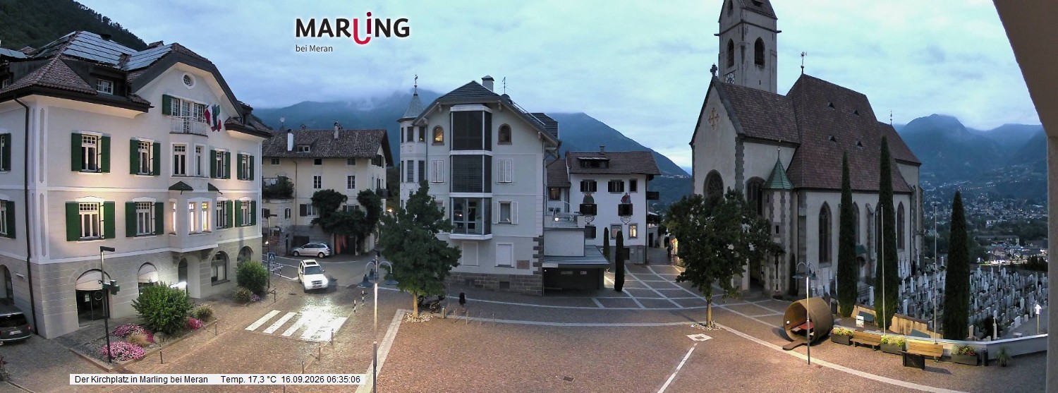 Archiv Foto Webcam Pfarrkirche Maria Himmelfahrt Marling