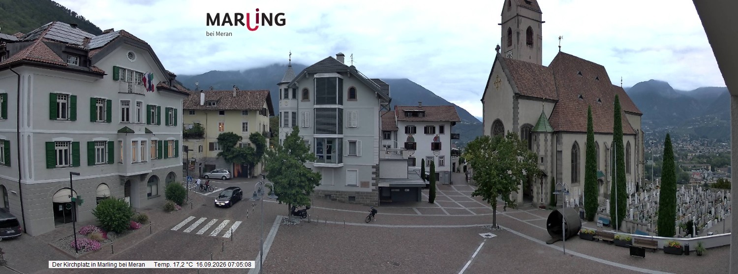 Archiv Foto Webcam Pfarrkirche Maria Himmelfahrt Marling
