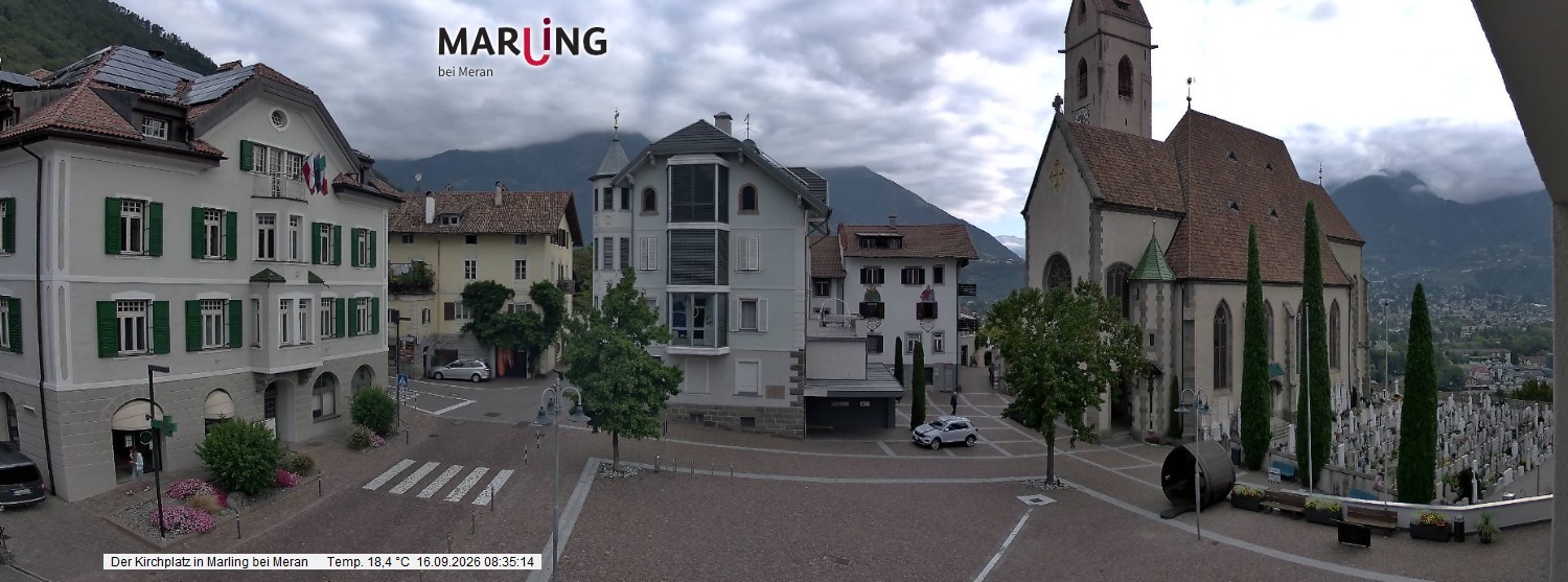Archiv Foto Webcam Pfarrkirche Maria Himmelfahrt Marling