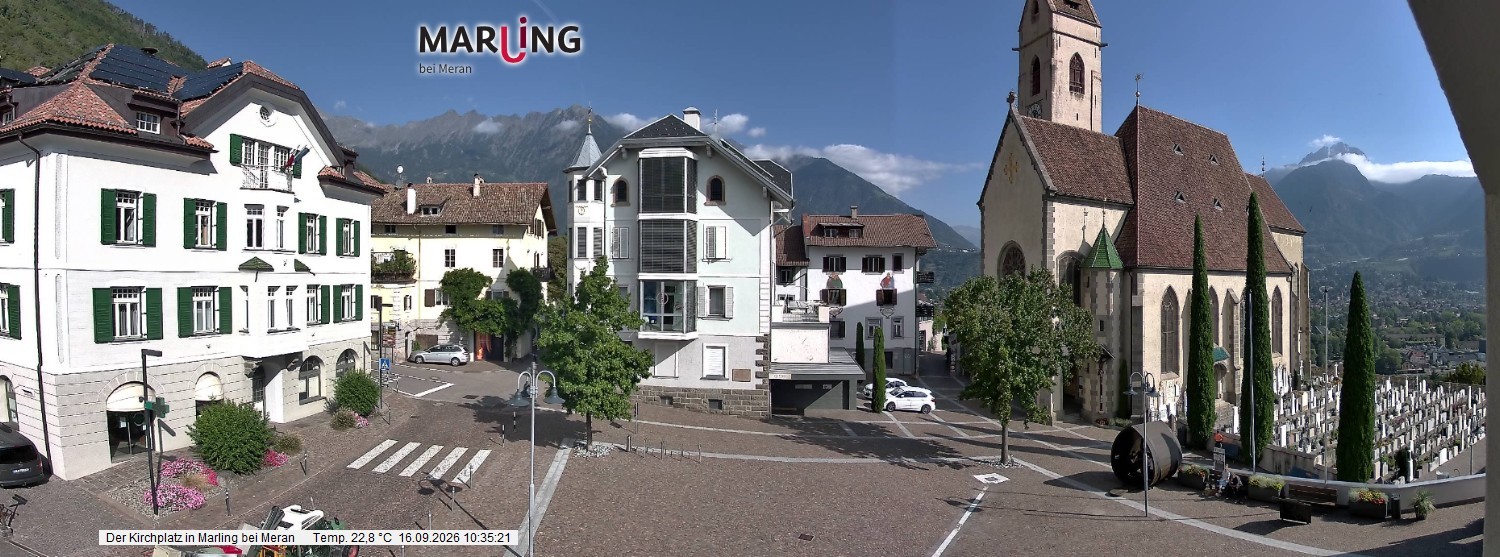 Archiv Foto Webcam Pfarrkirche Maria Himmelfahrt Marling