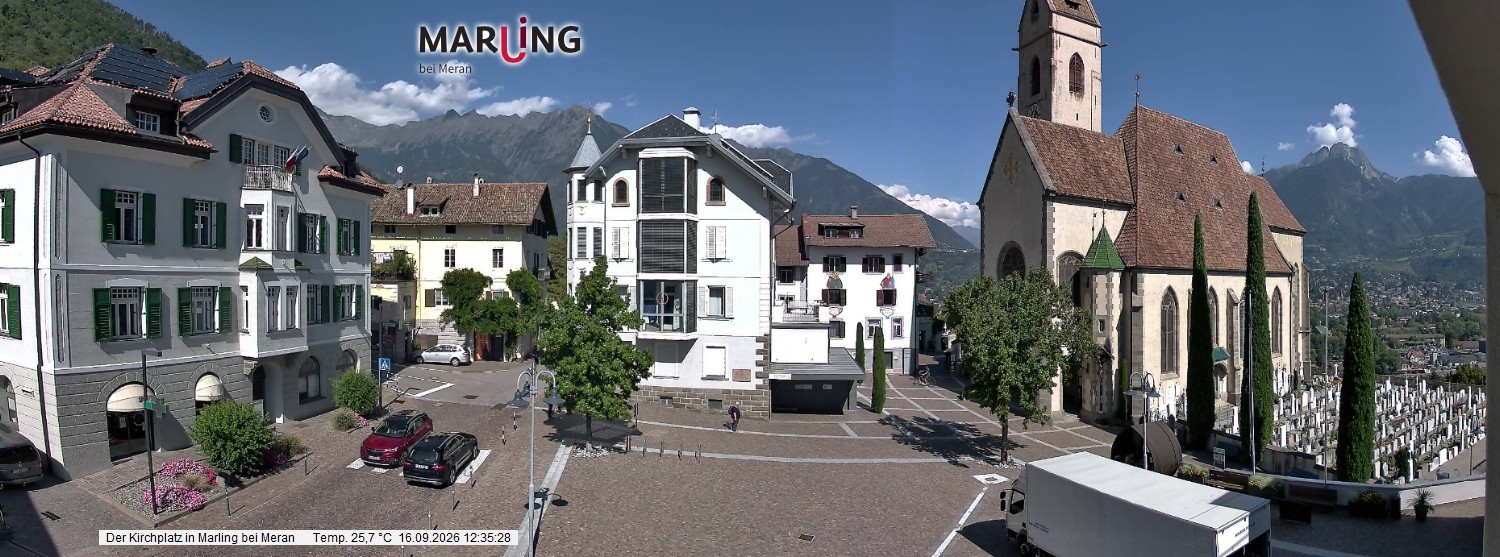 Archiv Foto Webcam Pfarrkirche Maria Himmelfahrt Marling