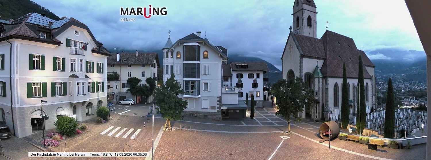 Archiv Foto Webcam Pfarrkirche Maria Himmelfahrt Marling