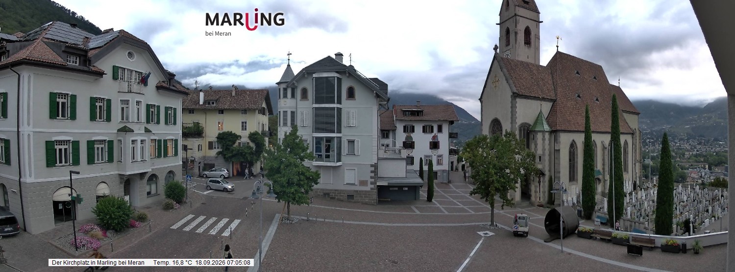 Archiv Foto Webcam Pfarrkirche Maria Himmelfahrt Marling