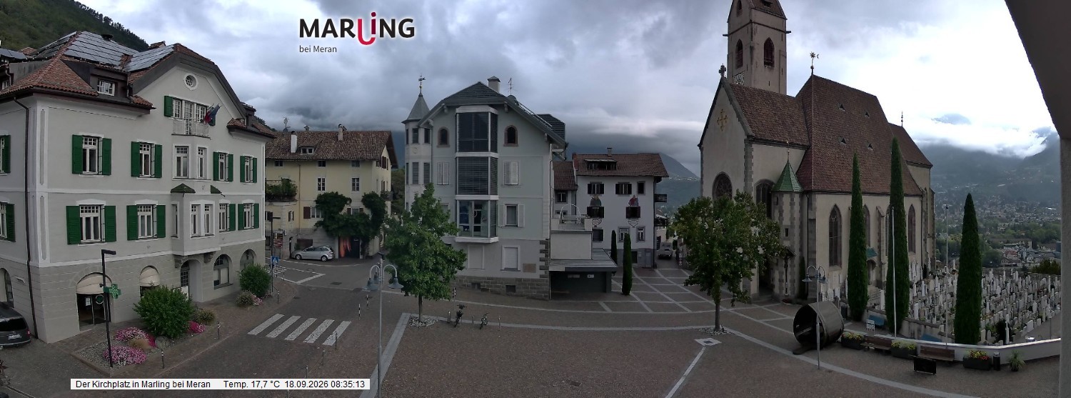 Archiv Foto Webcam Pfarrkirche Maria Himmelfahrt Marling