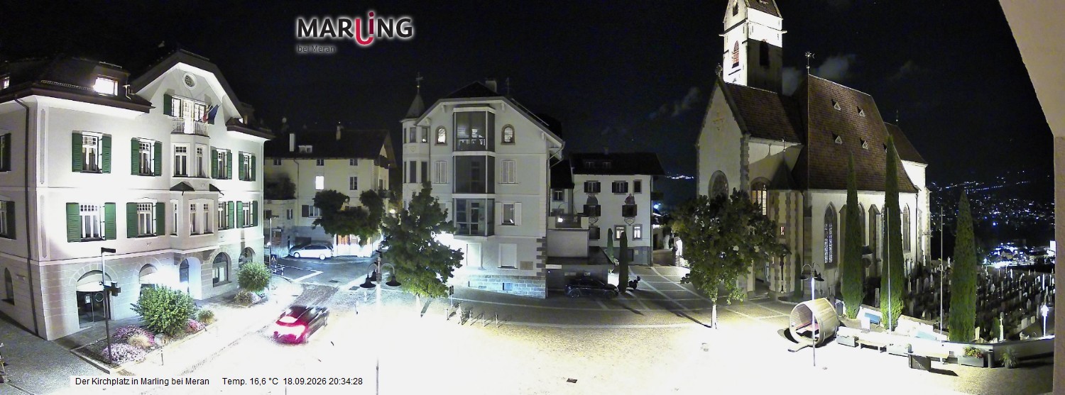 Archived image Webcam Marling - Piazza Chiesa