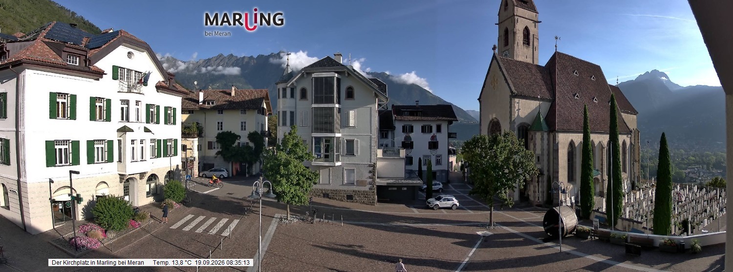 Archiv Foto Webcam Pfarrkirche Maria Himmelfahrt Marling