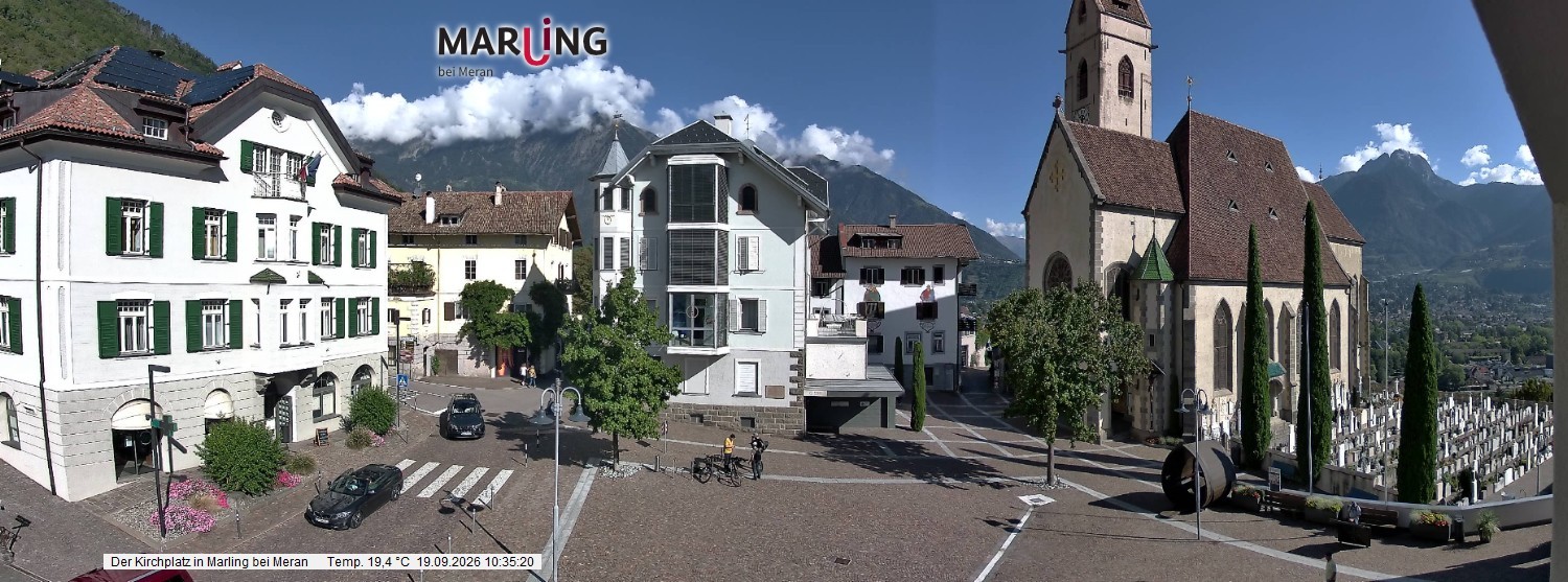 Archiv Foto Webcam Pfarrkirche Maria Himmelfahrt Marling