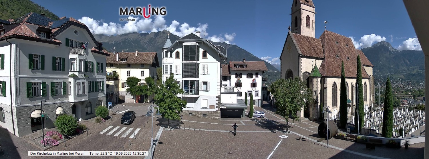 Archiv Foto Webcam Pfarrkirche Maria Himmelfahrt Marling