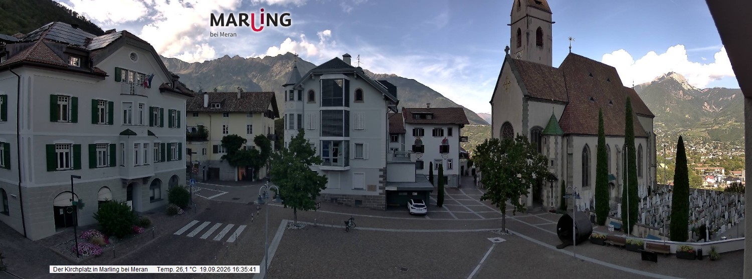 Archiv Foto Webcam Pfarrkirche Maria Himmelfahrt Marling