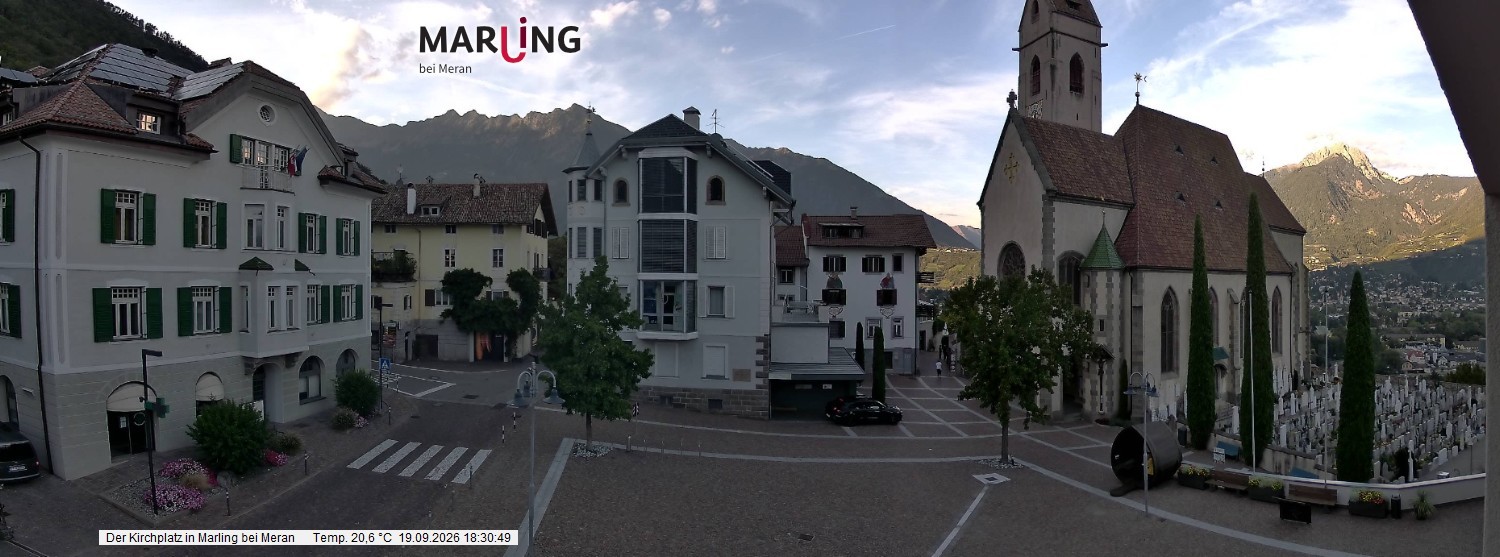 Archiv Foto Webcam Pfarrkirche Maria Himmelfahrt Marling