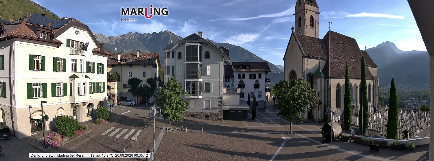 Archiv Foto Webcam Pfarrkirche Maria Himmelfahrt Marling