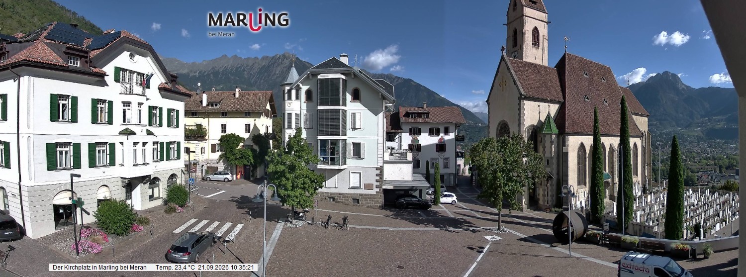 Archiv Foto Webcam Pfarrkirche Maria Himmelfahrt Marling