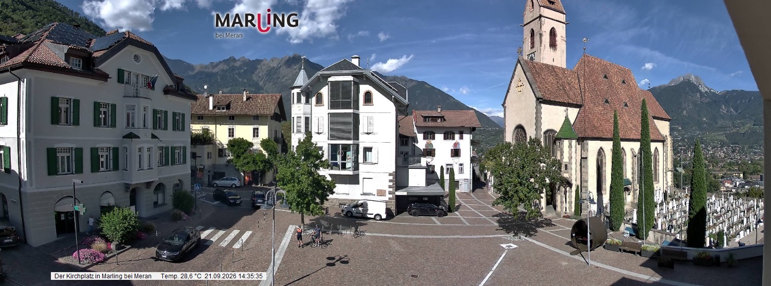 Archiv Foto Webcam Pfarrkirche Maria Himmelfahrt Marling