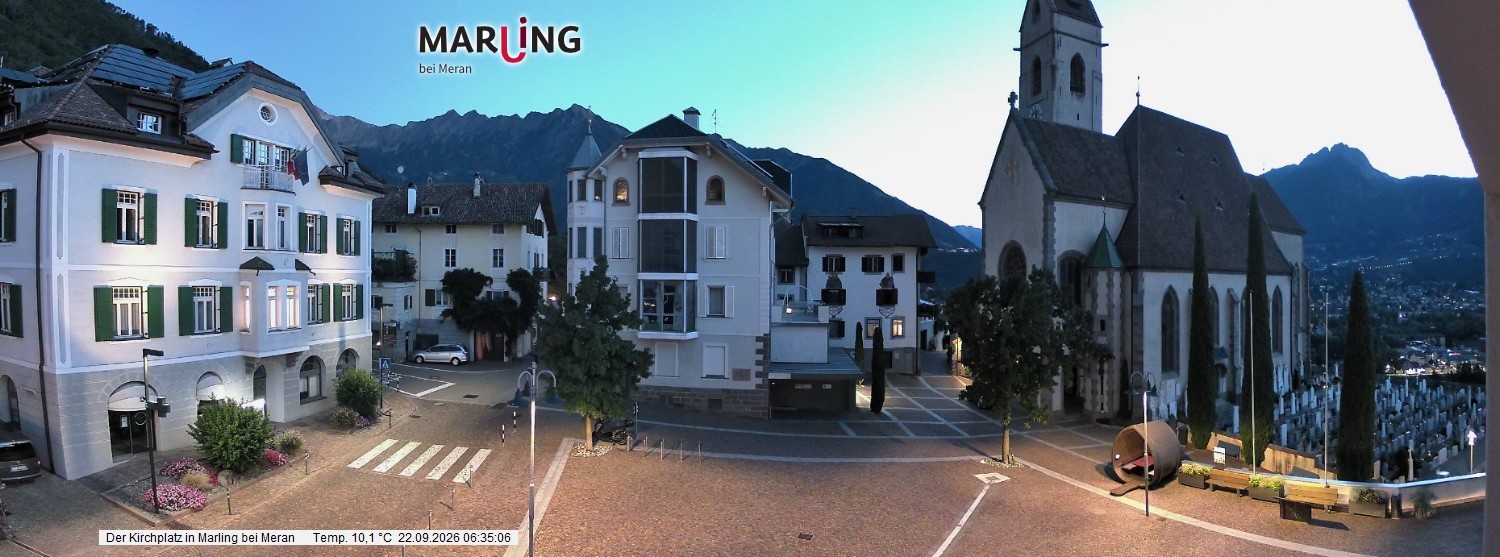 Archiv Foto Webcam Pfarrkirche Maria Himmelfahrt Marling