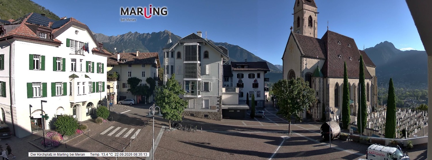 Archiv Foto Webcam Pfarrkirche Maria Himmelfahrt Marling