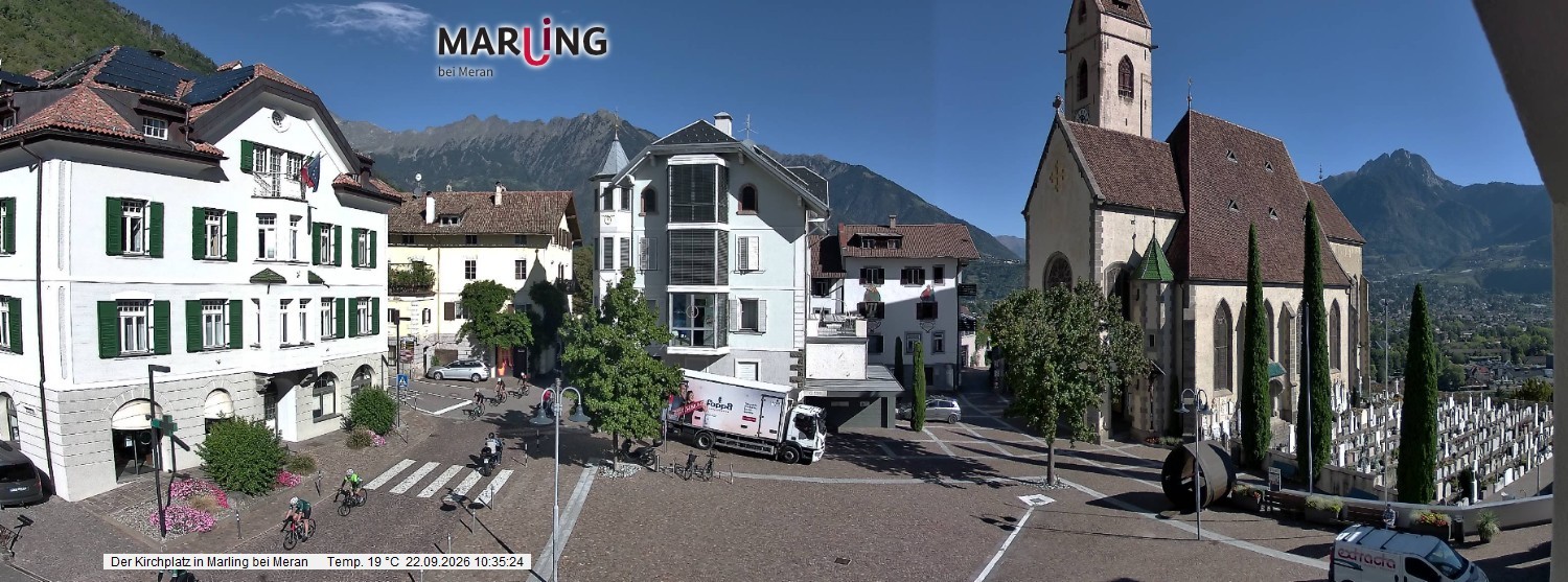 Archiv Foto Webcam Pfarrkirche Maria Himmelfahrt Marling