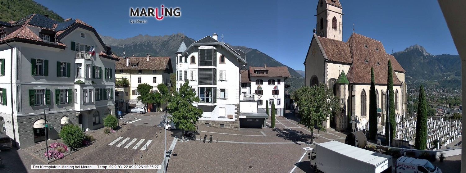 Archiv Foto Webcam Pfarrkirche Maria Himmelfahrt Marling
